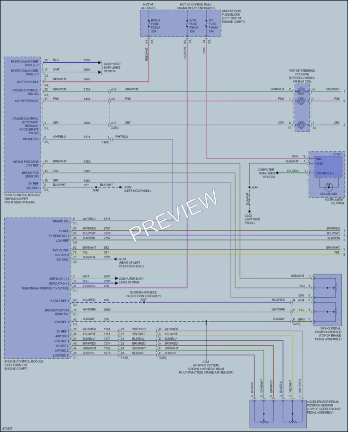 2024 GMC 3500Savana Cruise Control wiring diagram preview