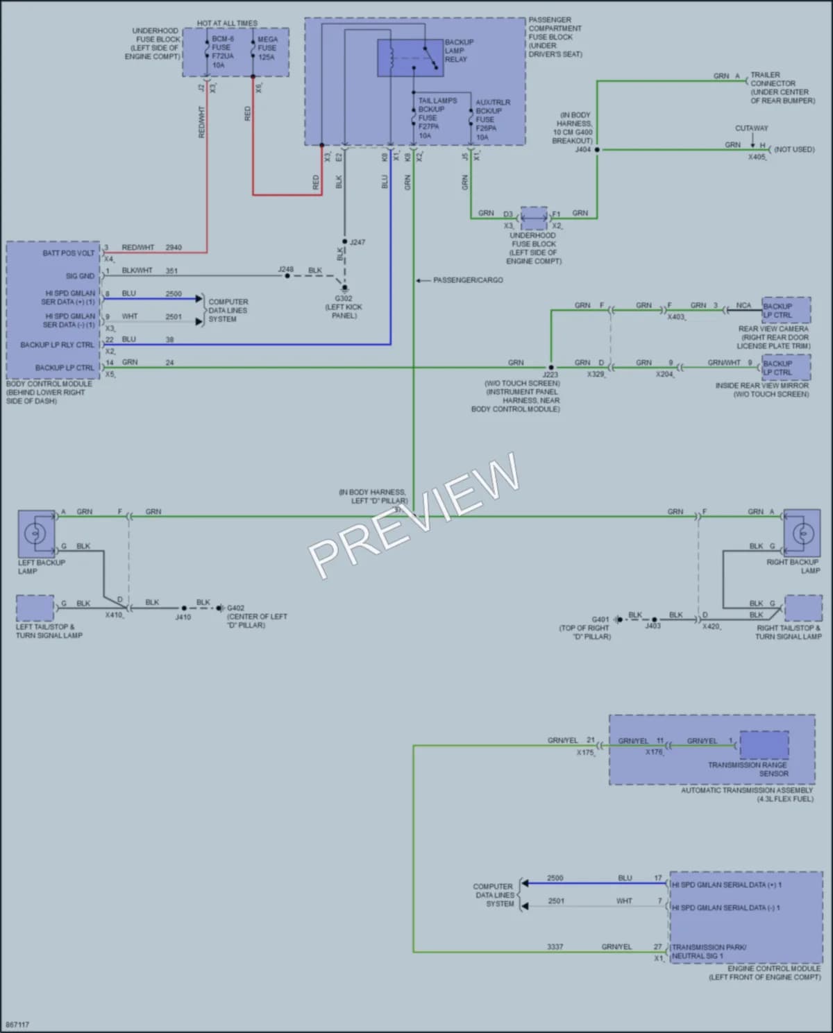 2024 GMC 3500Savana Exterior Lights wiring diagram preview