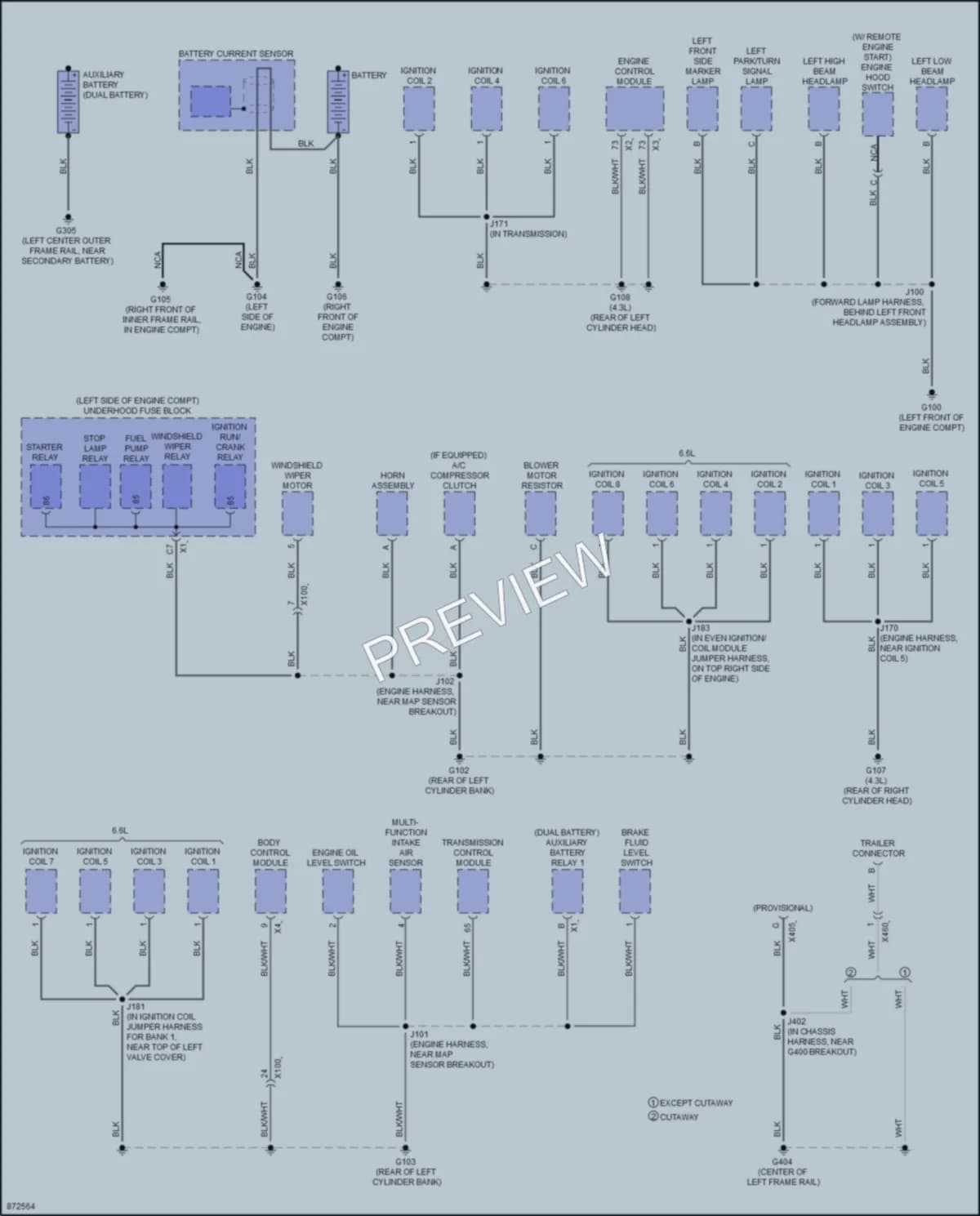 2024 GMC 3500Savana Ground Distribution wiring diagram preview