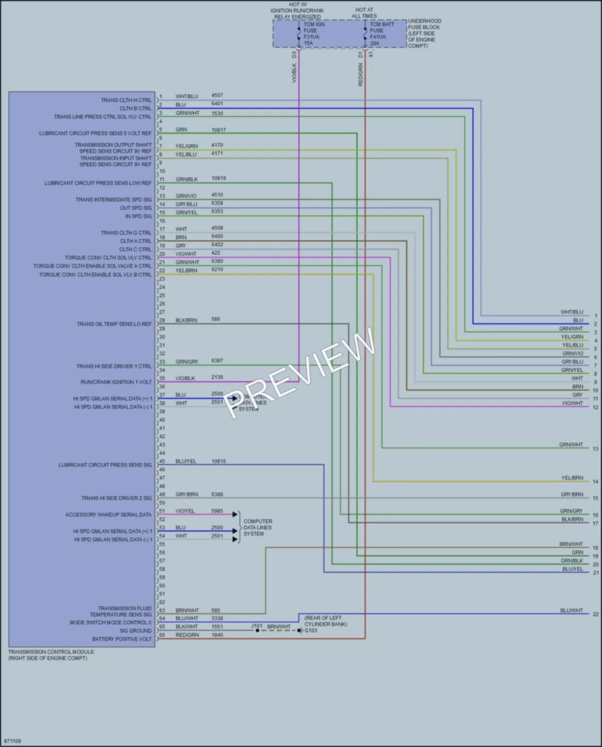 2024 GMC 3500Savana Transmission wiring diagram preview