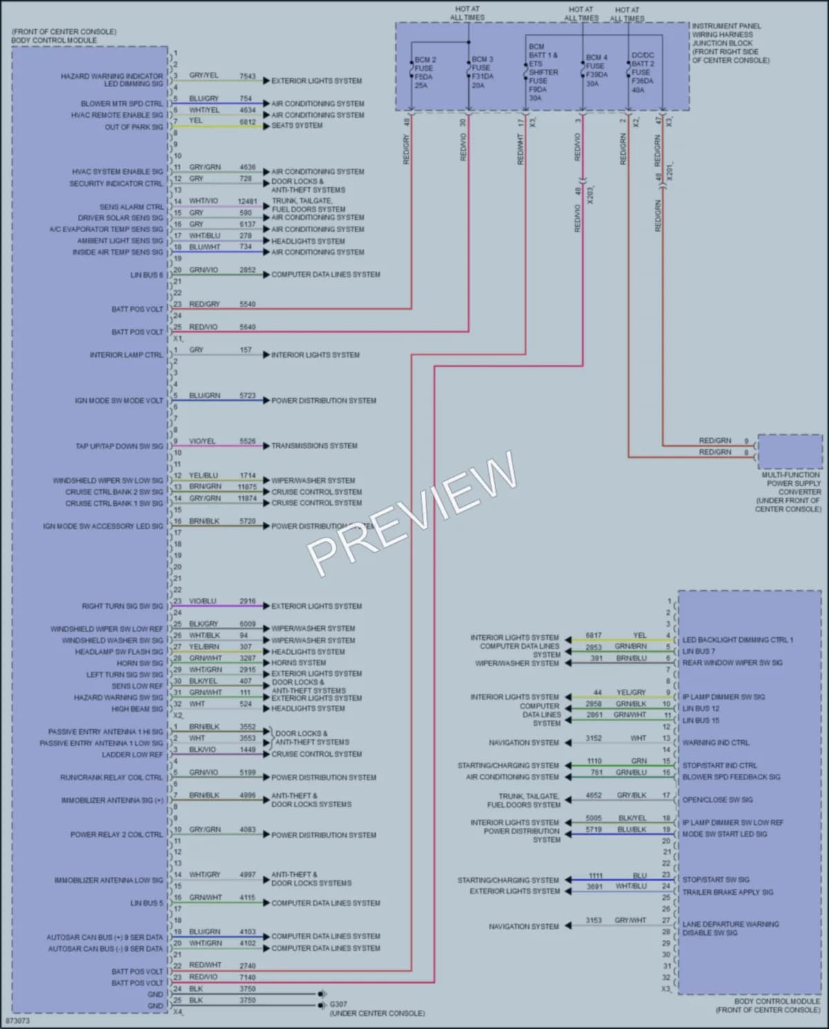 2024 GMC Acadia Body Control Modules wiring diagram preview