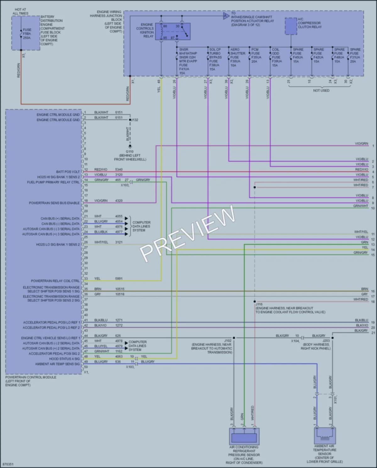 2024 GMC Acadia Engine Performance wiring diagram preview