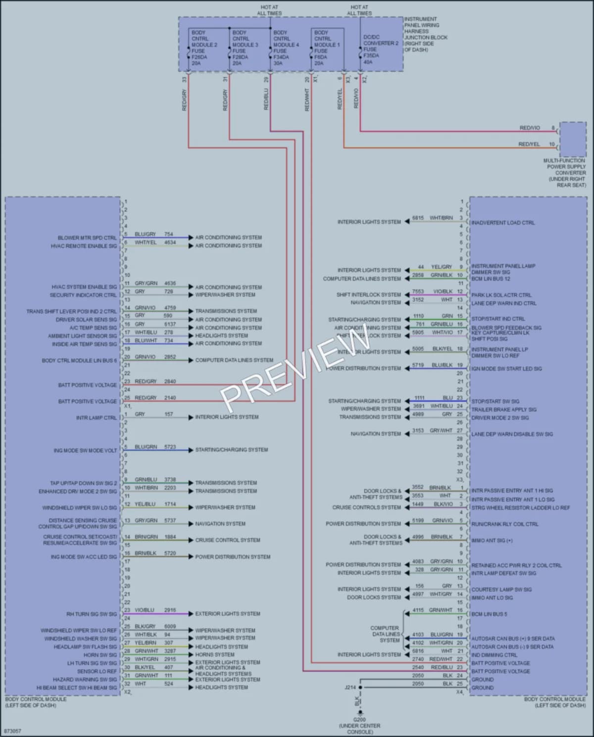 2024 GMC Canyon Body Control Modules wiring diagram preview