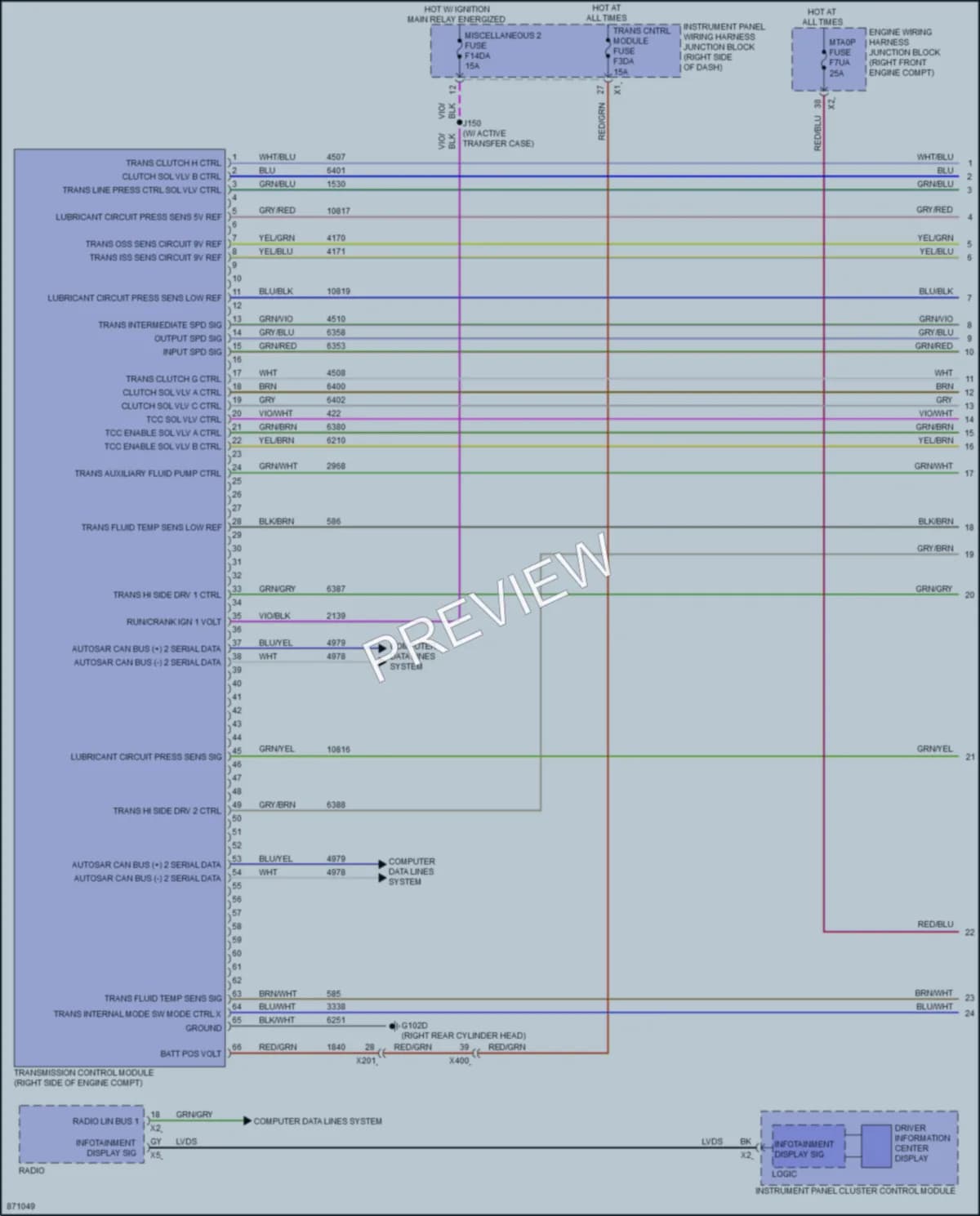 2024 GMC Canyon Transmission wiring diagram preview