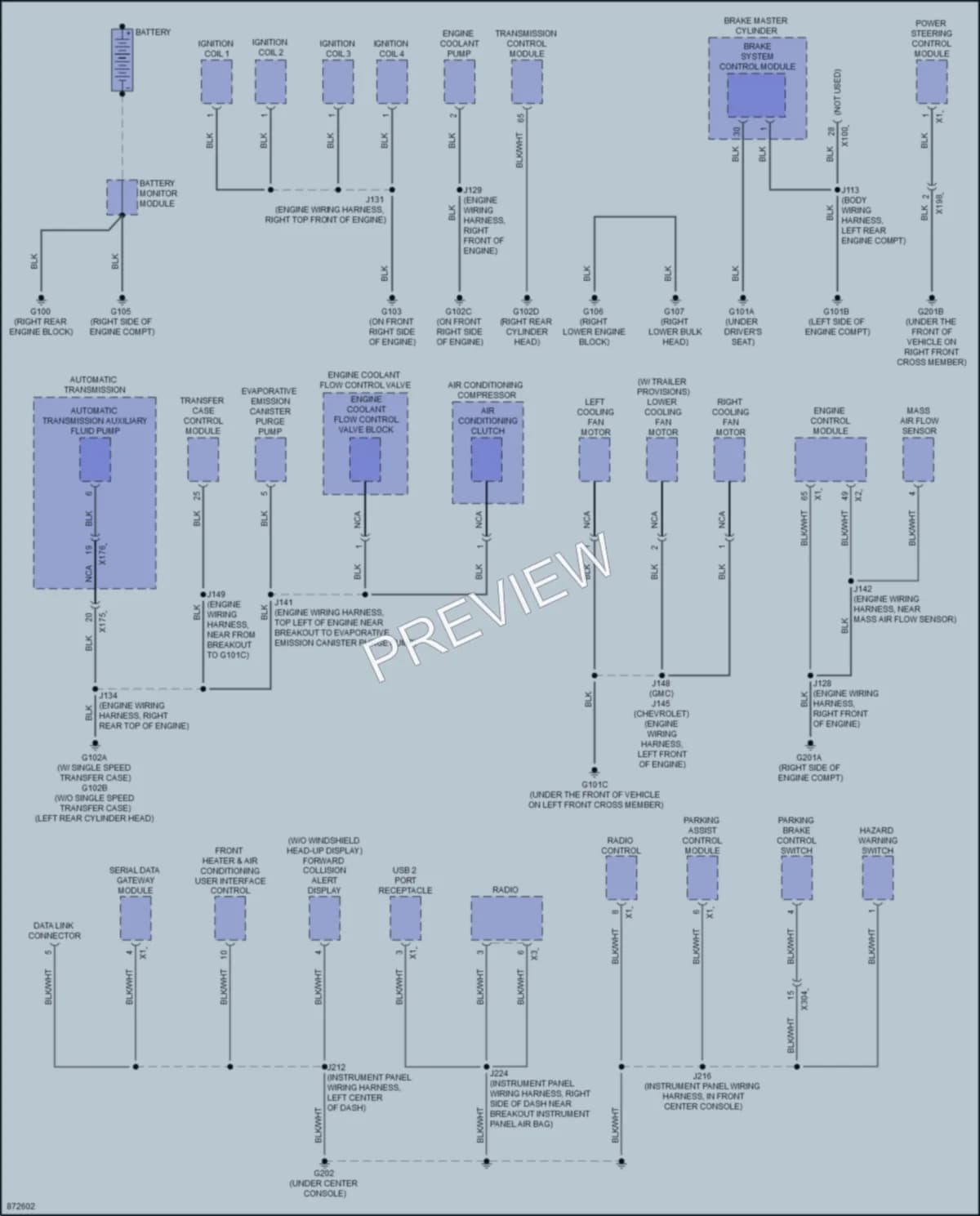 2024 GMC CanyonDenali Ground Distribution wiring diagram preview