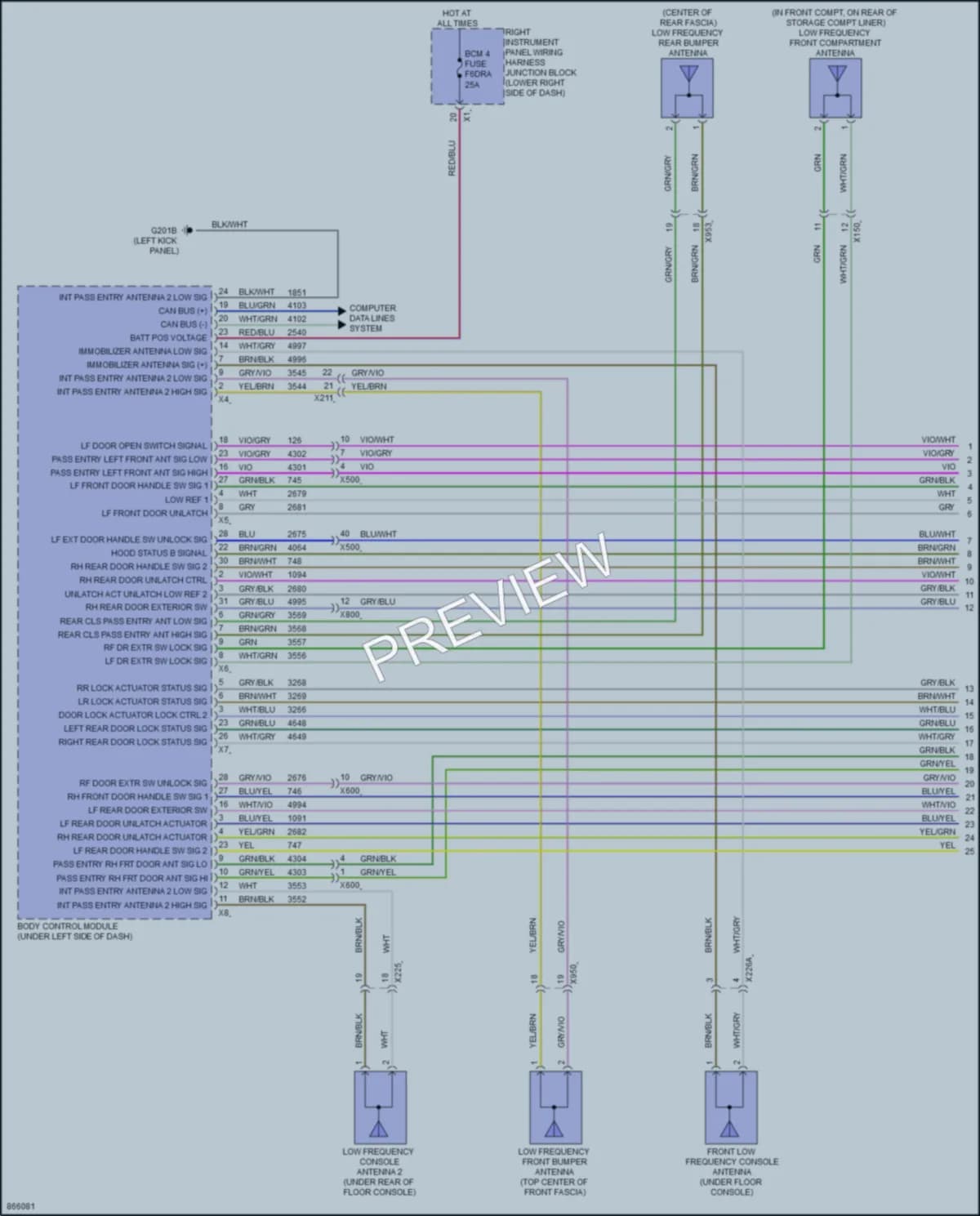 2024 GMC HummerEVPickup Power Door Locks wiring diagram preview