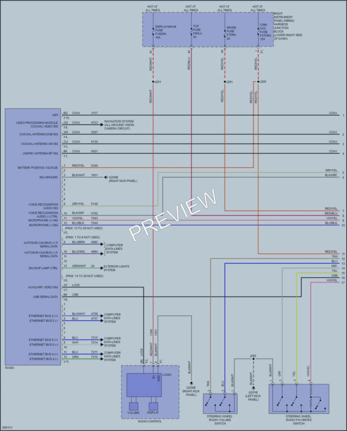 2024 GMC HummerEVSUV Radio wiring diagram preview