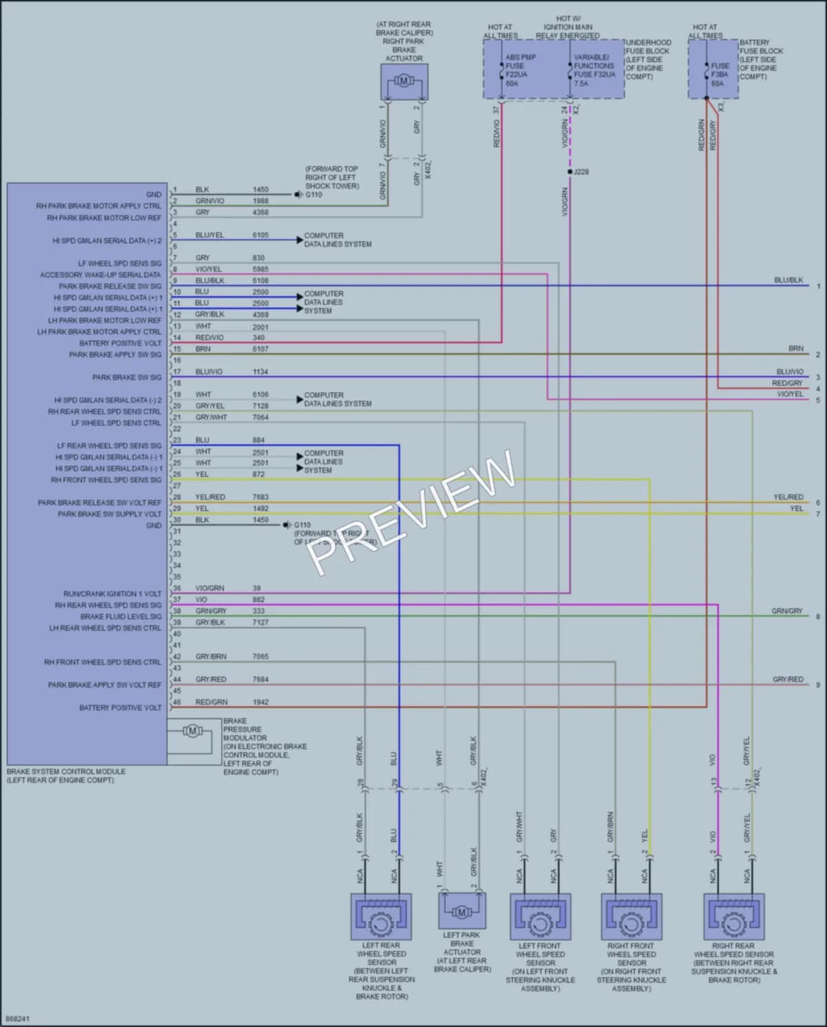 2024 GMC Terrain Anti Lock Brakes wiring diagram preview