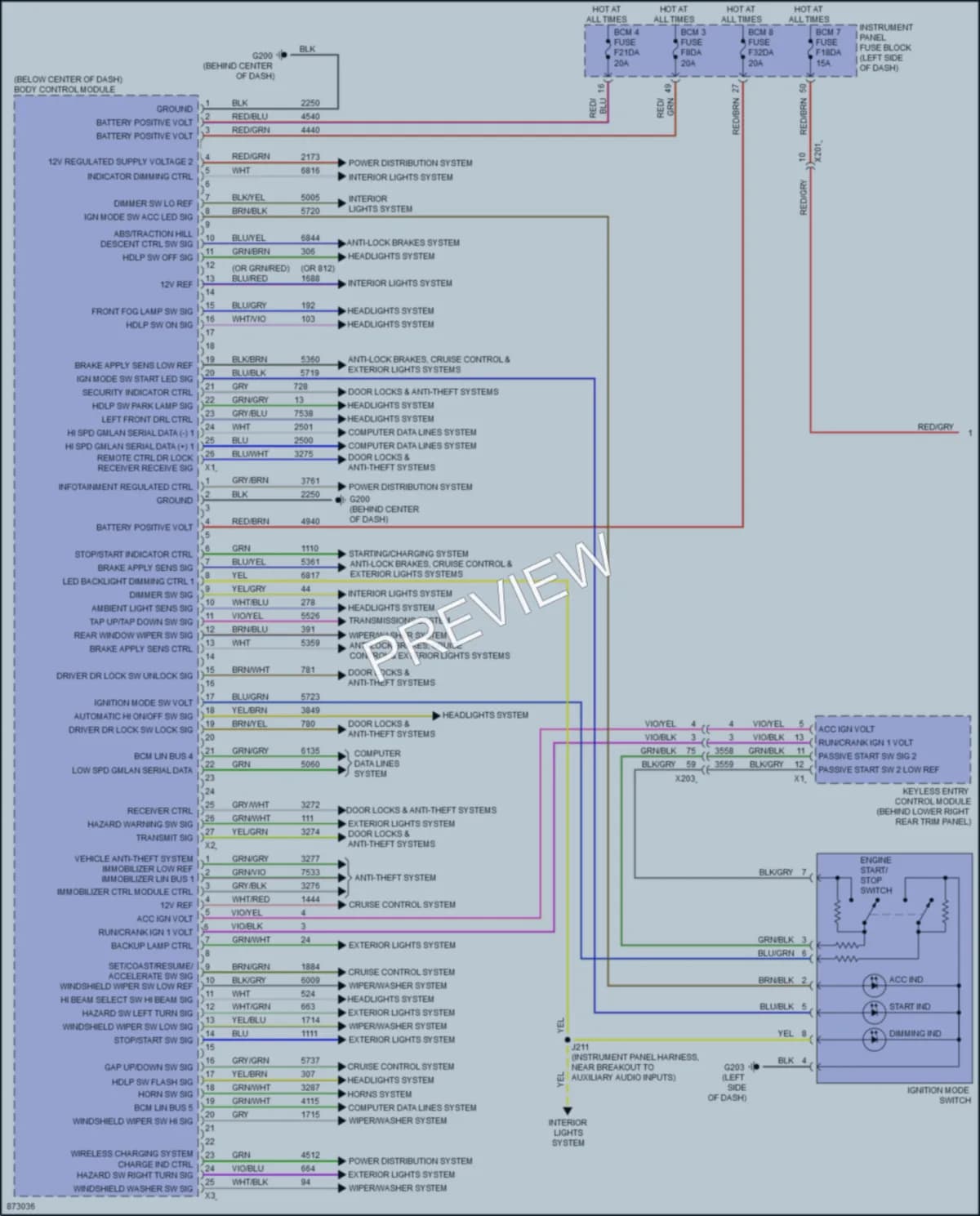 2024 GMC Terrain Body Control Modules wiring diagram preview