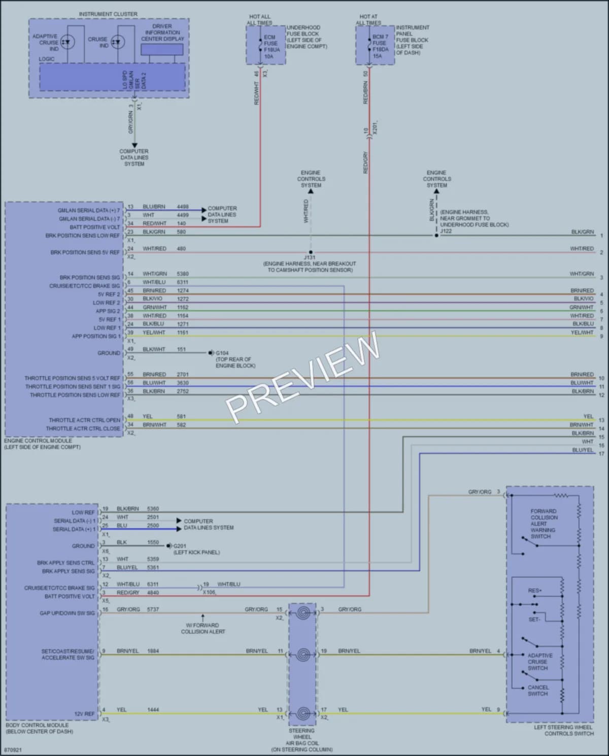2024 GMC Terrain Cruise Control wiring diagram preview
