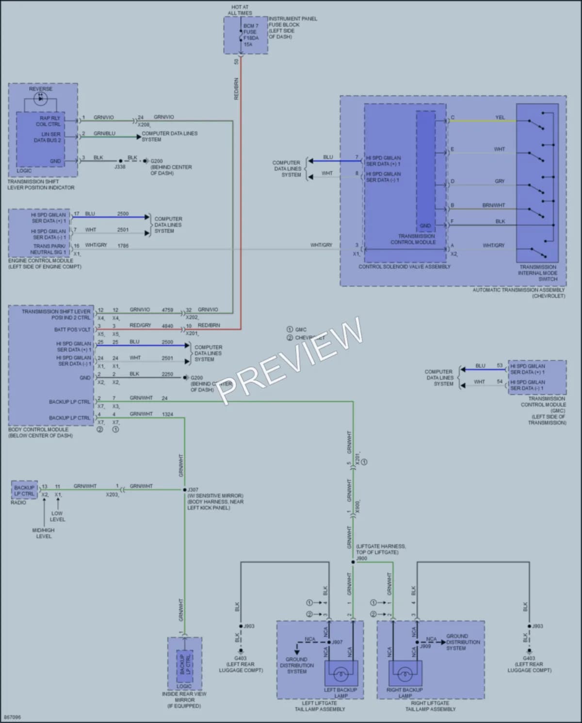 2024 GMC Terrain Exterior Lights wiring diagram preview