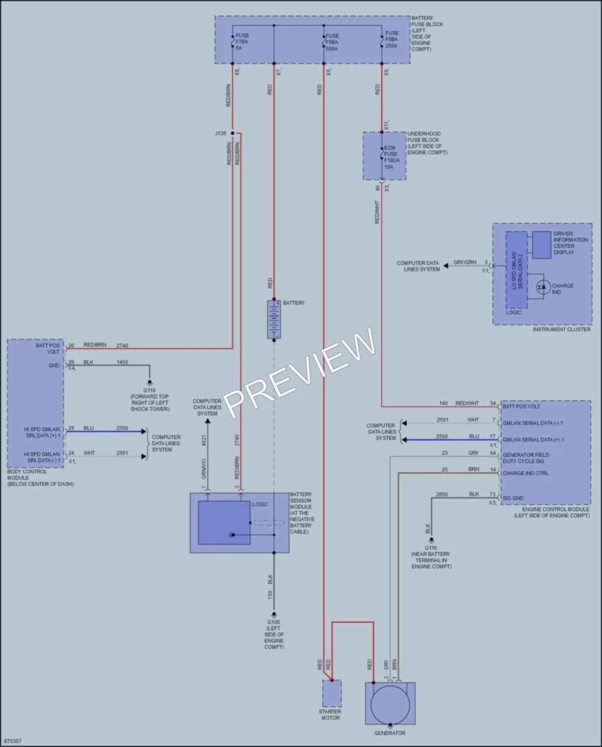 2024 GMC Terrain Starting Charging wiring diagram preview