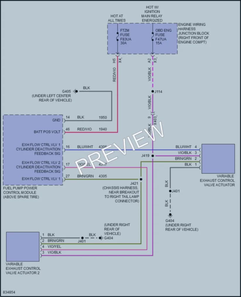 2024 GMC YukonDenali Electronic Muffler wiring diagram preview