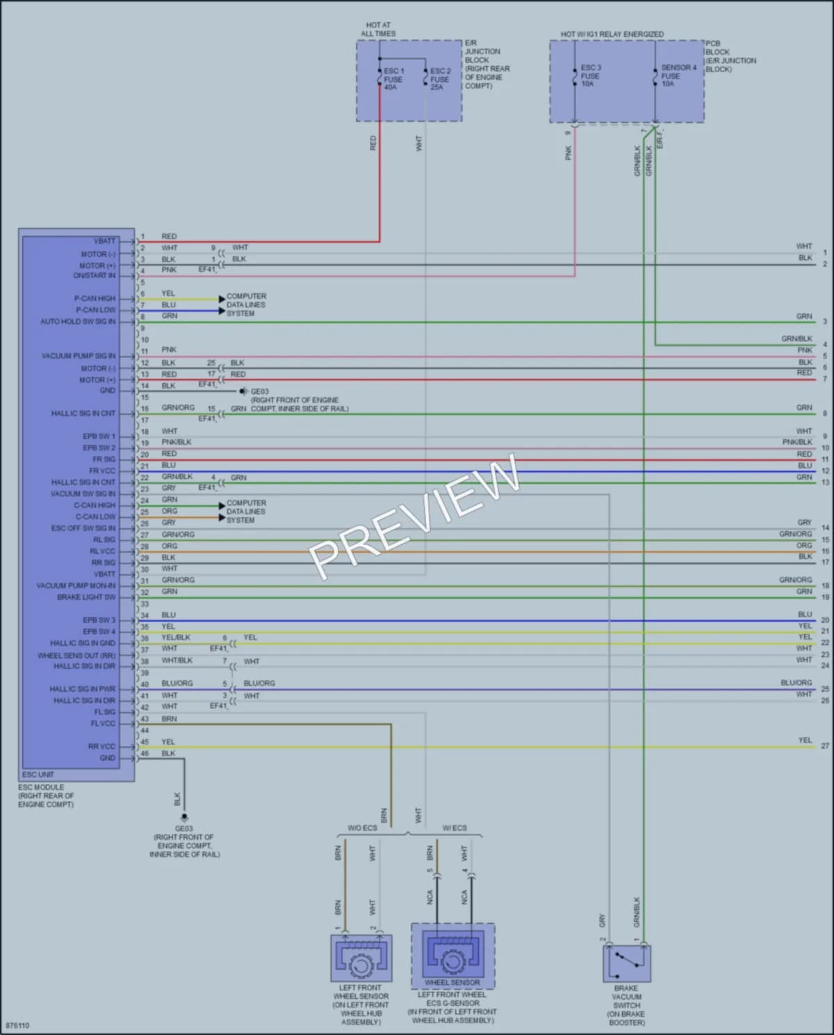 2024 Genesis G70 Anti Lock Brakes wiring diagram preview