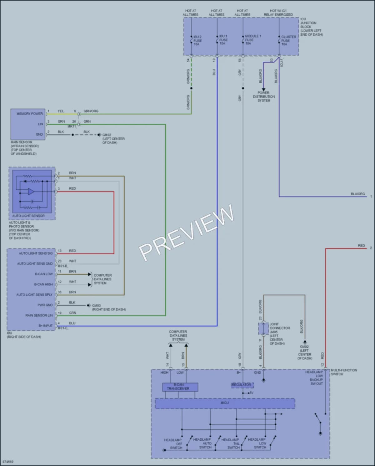 2024 Genesis G70 Headlights wiring diagram preview