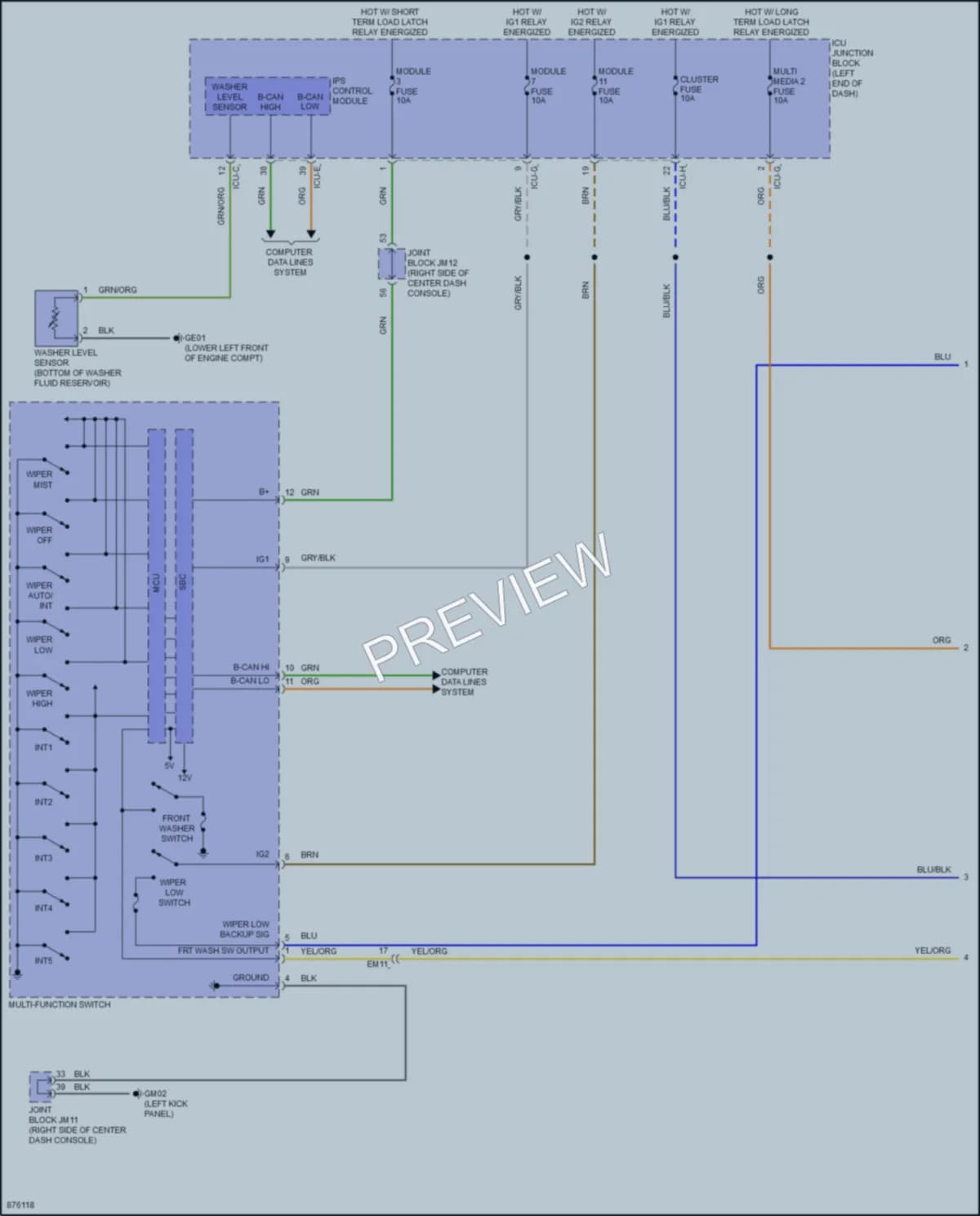 2024 Genesis GV80 Wiper Washer wiring diagram preview