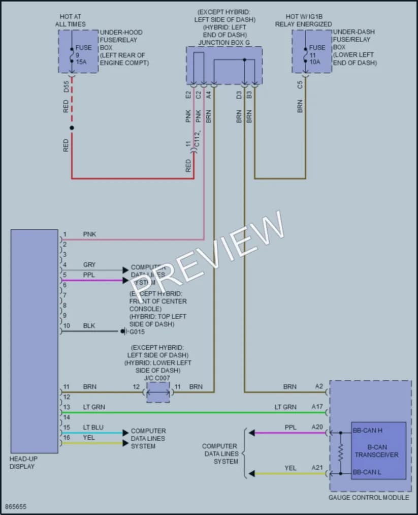 2024 Honda Accord Instrument Cluster wiring diagram preview