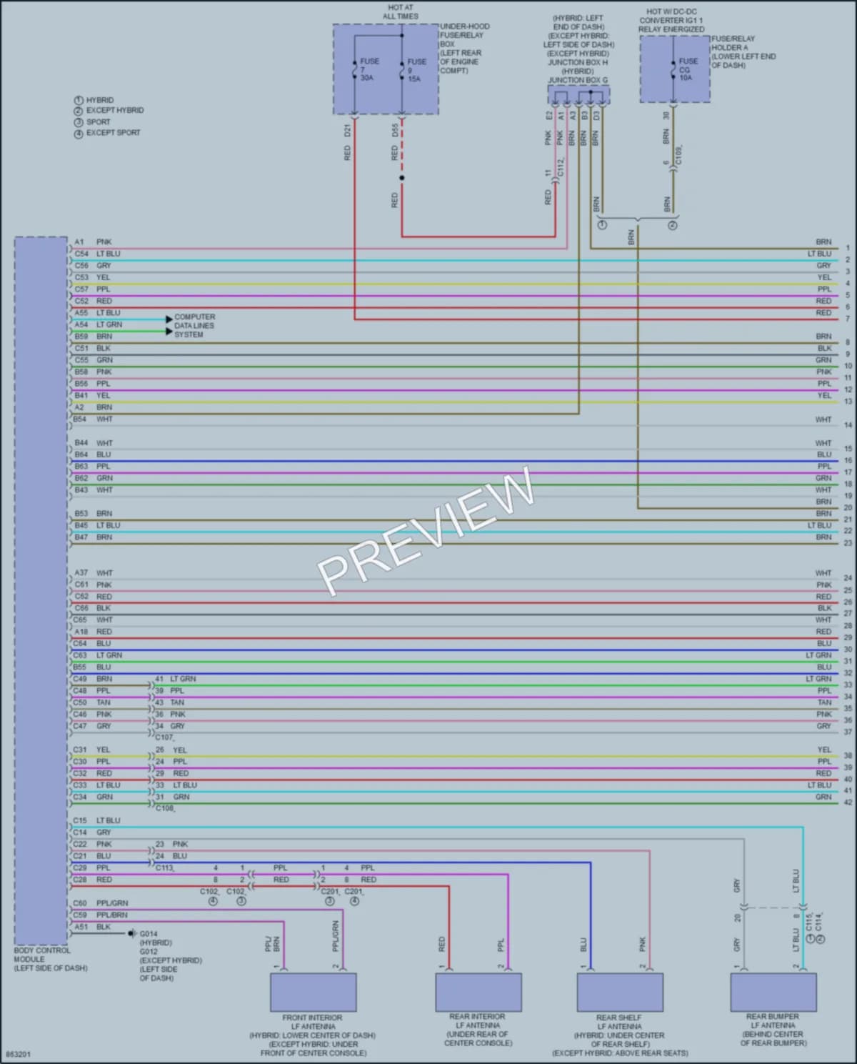 2024 Honda Accord Power Door Locks wiring diagram preview
