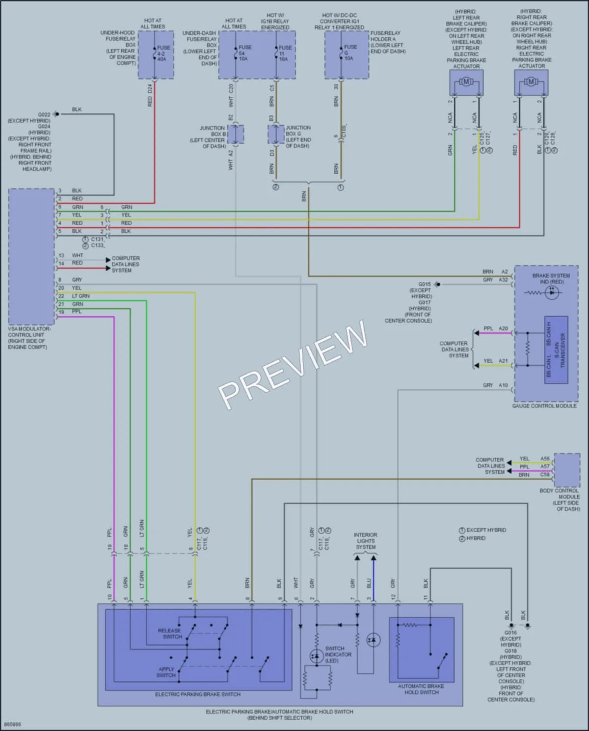 2024 Honda AccordHybrid Shift Interlock wiring diagram preview