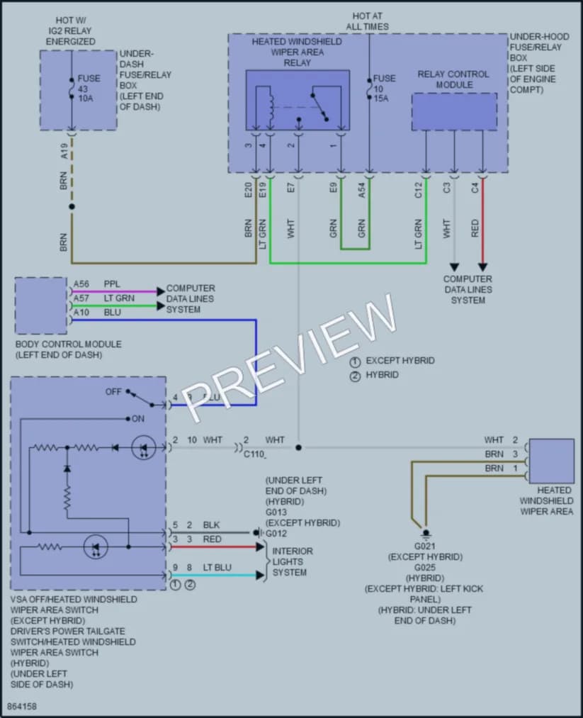 2024 Honda CRV Defoggers wiring diagram preview