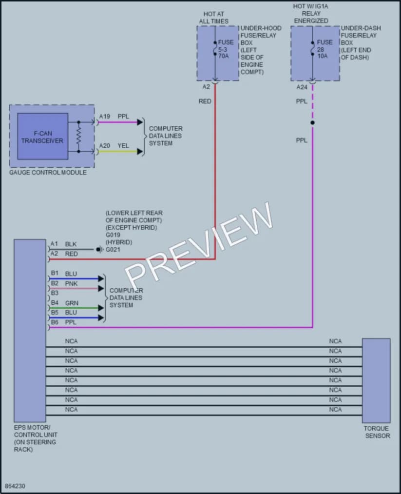 2024 Honda CRVHybrid Electronic Power Steering wiring diagram preview