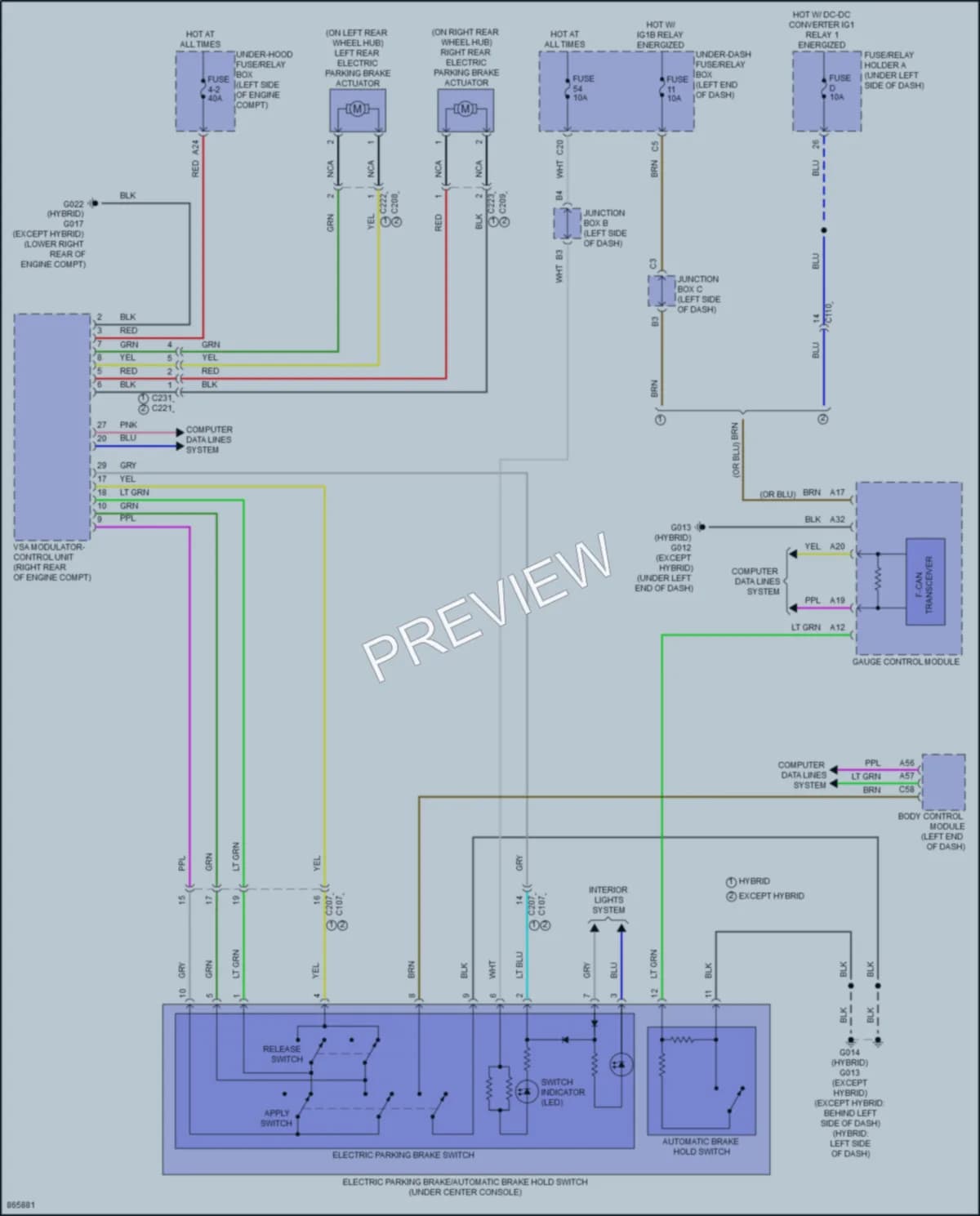 2024 Honda CRVHybrid Shift Interlock wiring diagram preview