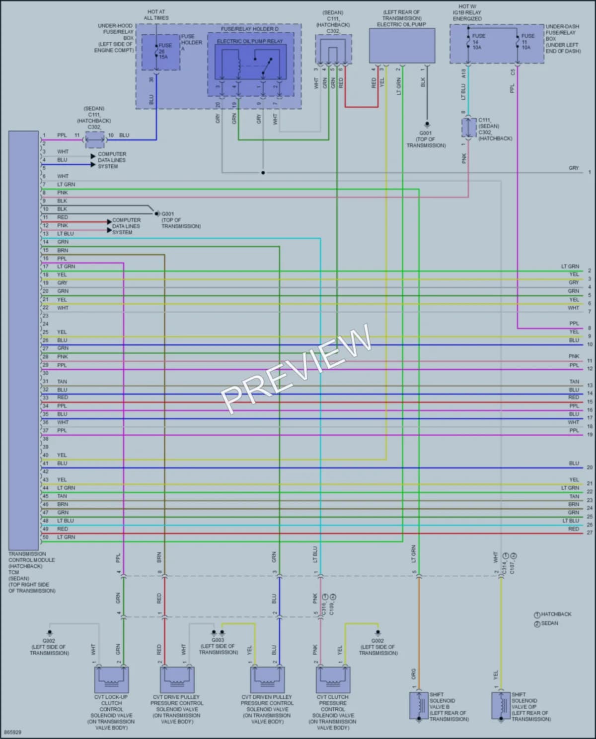2024 Honda Civic Transmission wiring diagram preview