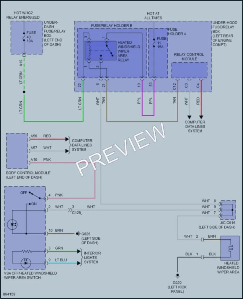 2024 Honda HRV Defoggers wiring diagram preview