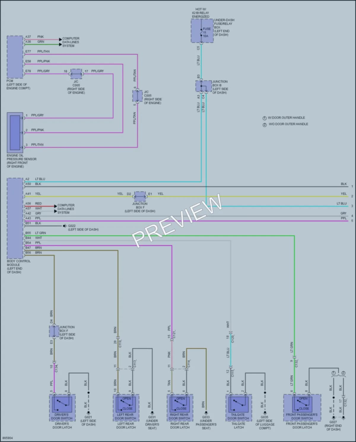 2024 Honda HRV Warning Systems wiring diagram preview