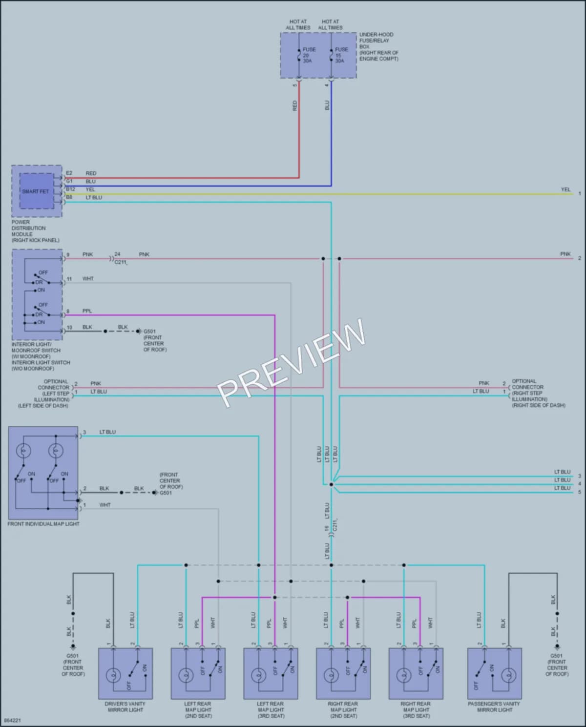 2024 Honda Odyssey Interior Lights wiring diagram preview
