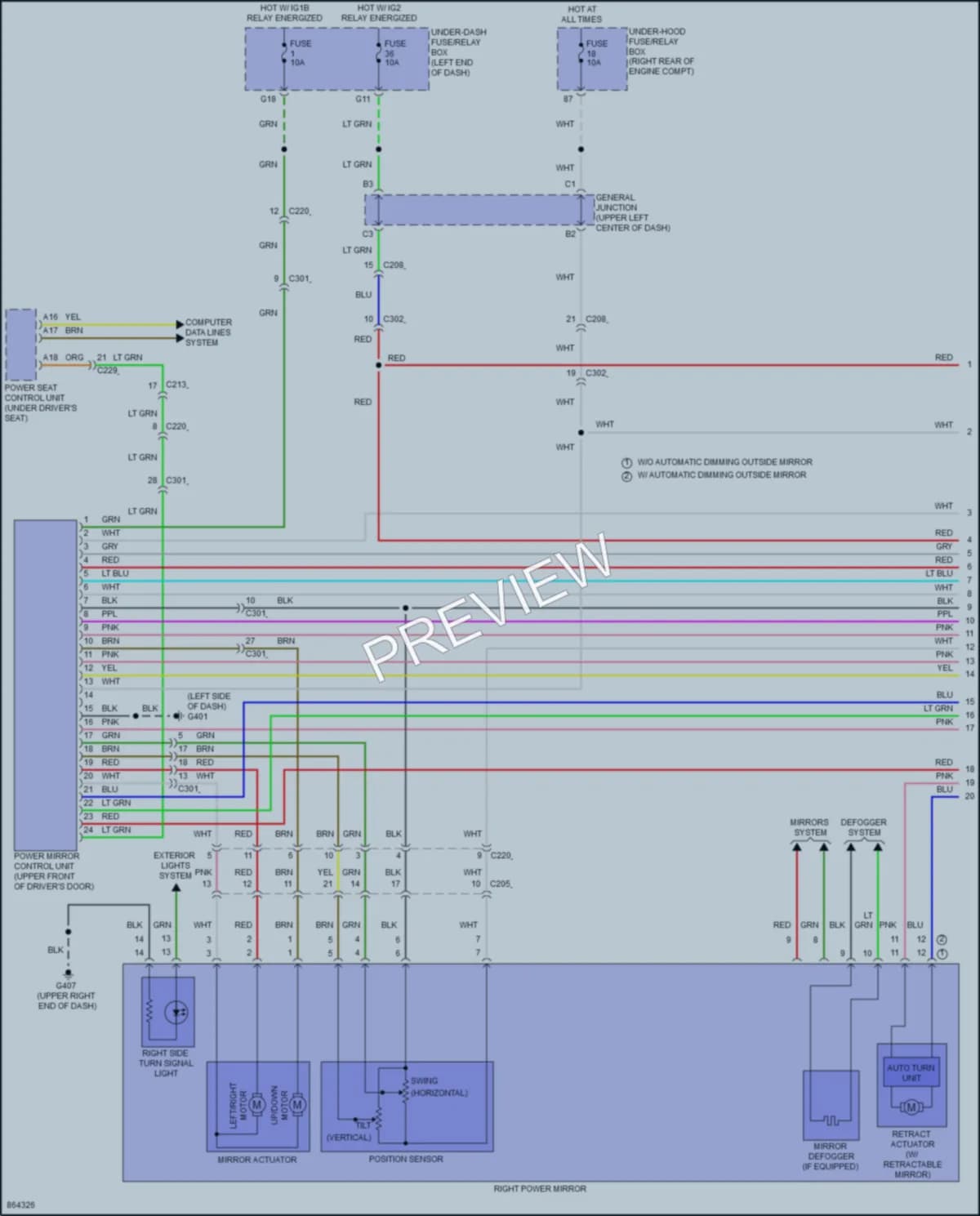2024 Honda Odyssey Memory Systems wiring diagram preview