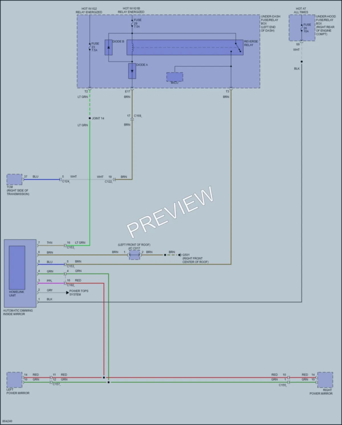 2024 Honda Passport Power Mirrors wiring diagram preview
