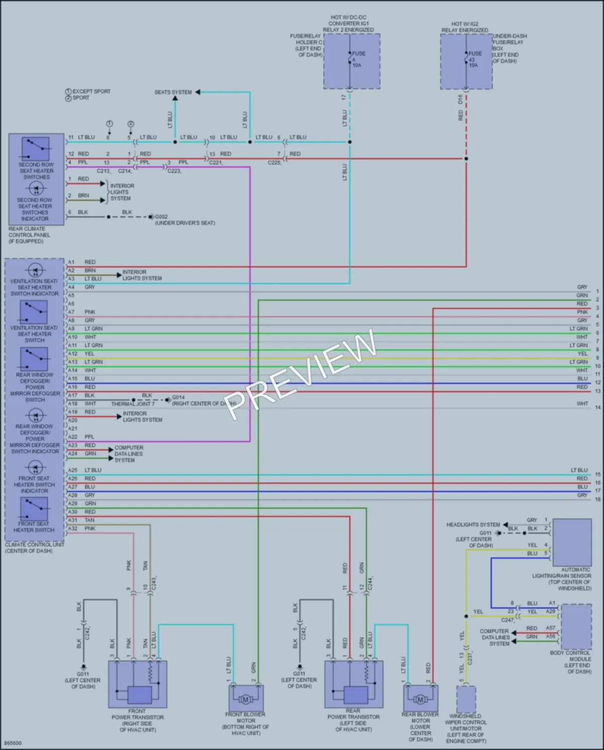 2024 Honda Pilot Air Conditioning wiring diagram preview