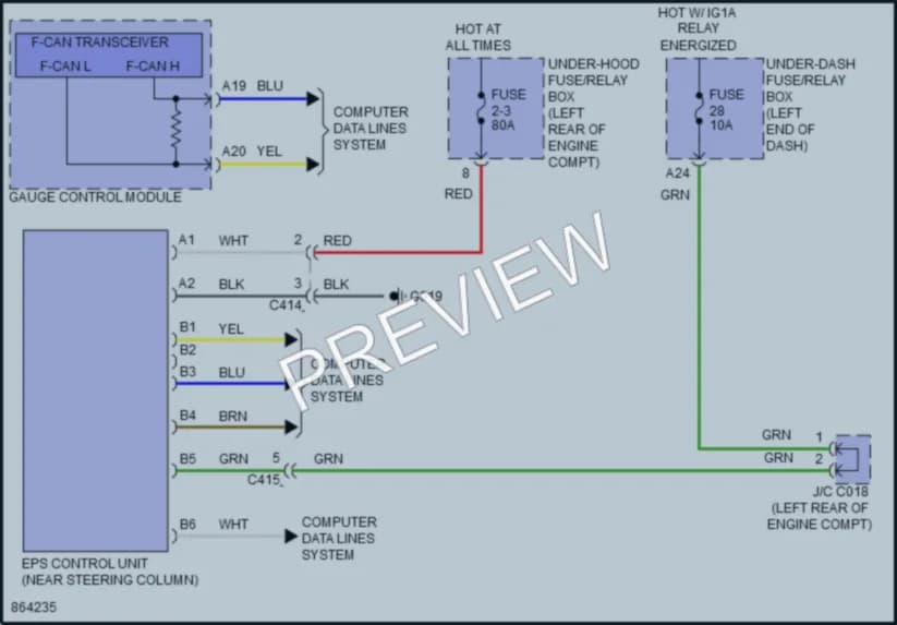 2024 Honda Pilot Electronic Power Steering wiring diagram preview