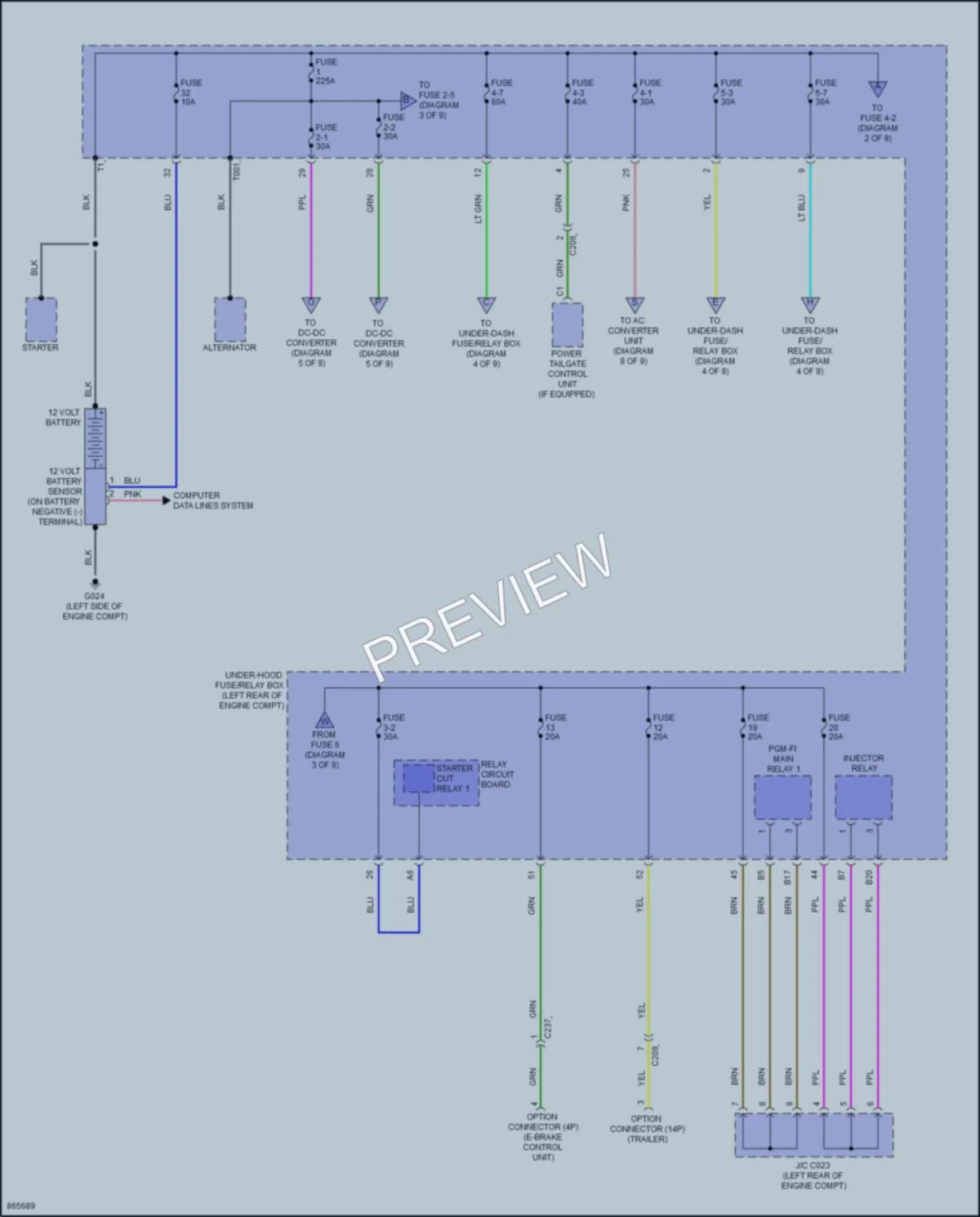 2024 Honda Pilot Power Distribution wiring diagram preview