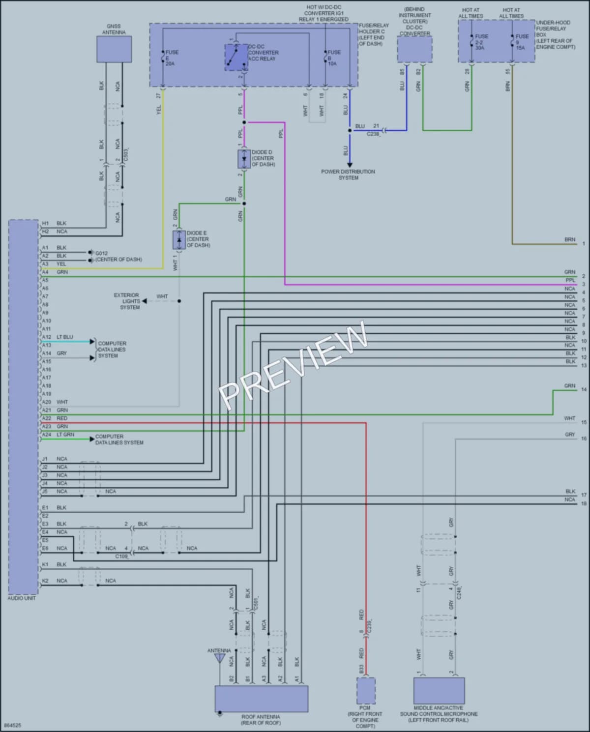 2024 Honda Pilot Radio wiring diagram preview