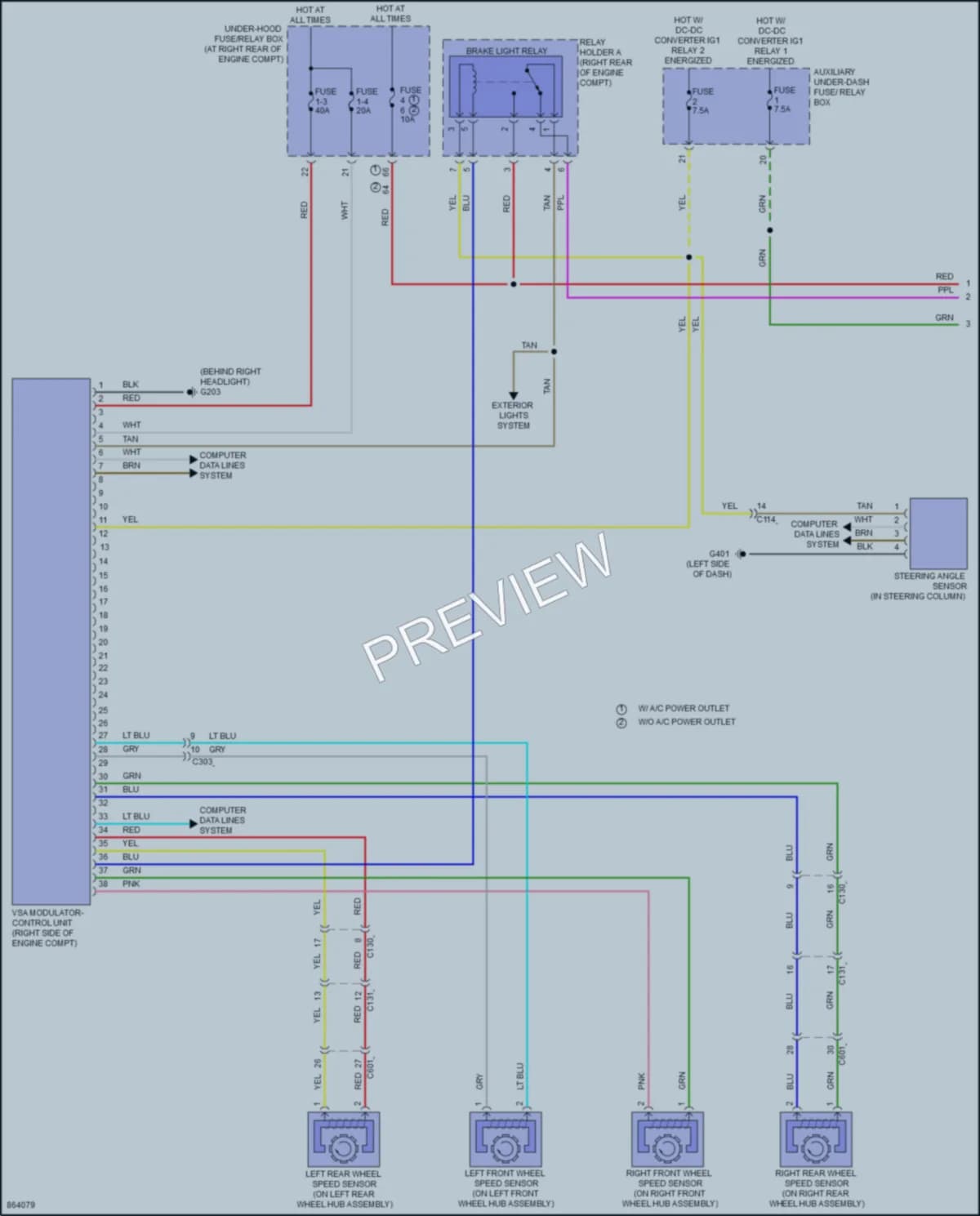 2024 Honda Ridgeline Anti Lock Brakes wiring diagram preview