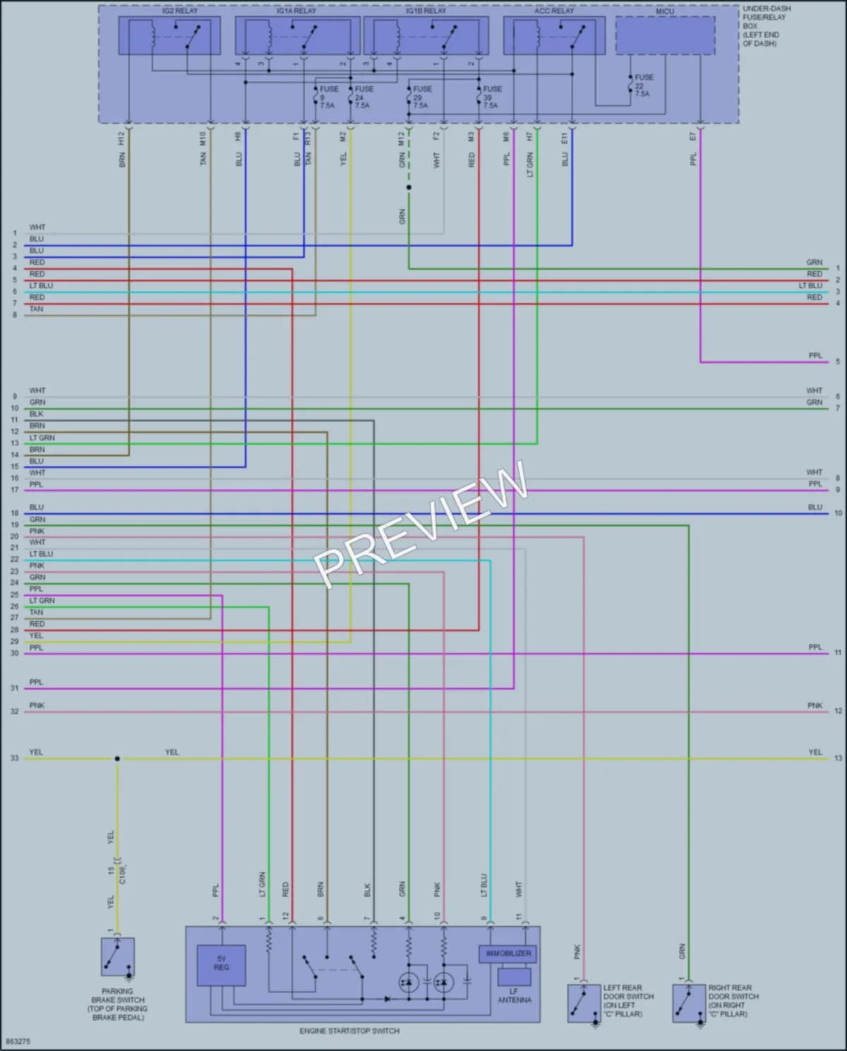 2024 Honda Ridgeline Anti Theft wiring diagram preview