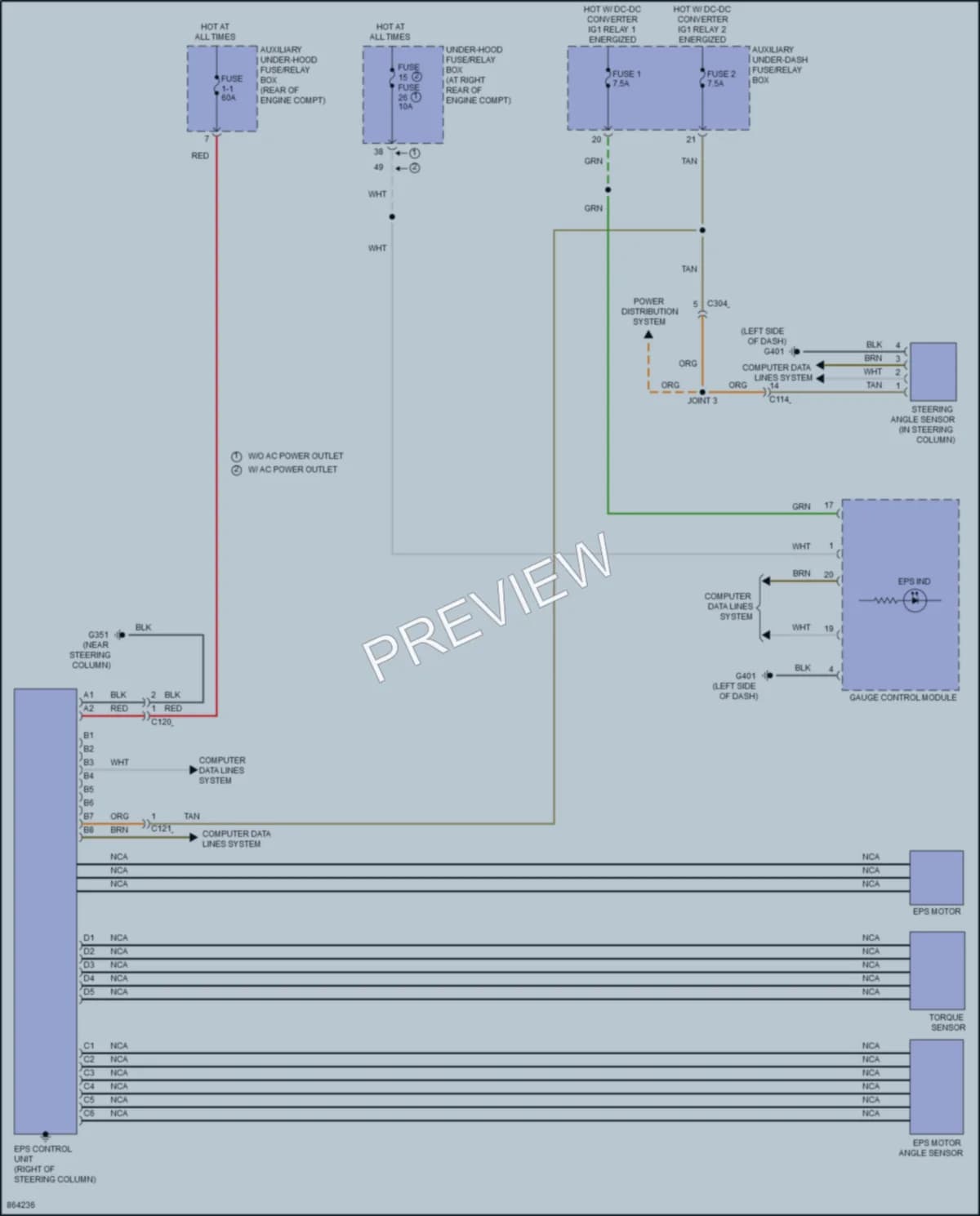 2024 Honda Ridgeline Electronic Power Steering wiring diagram preview