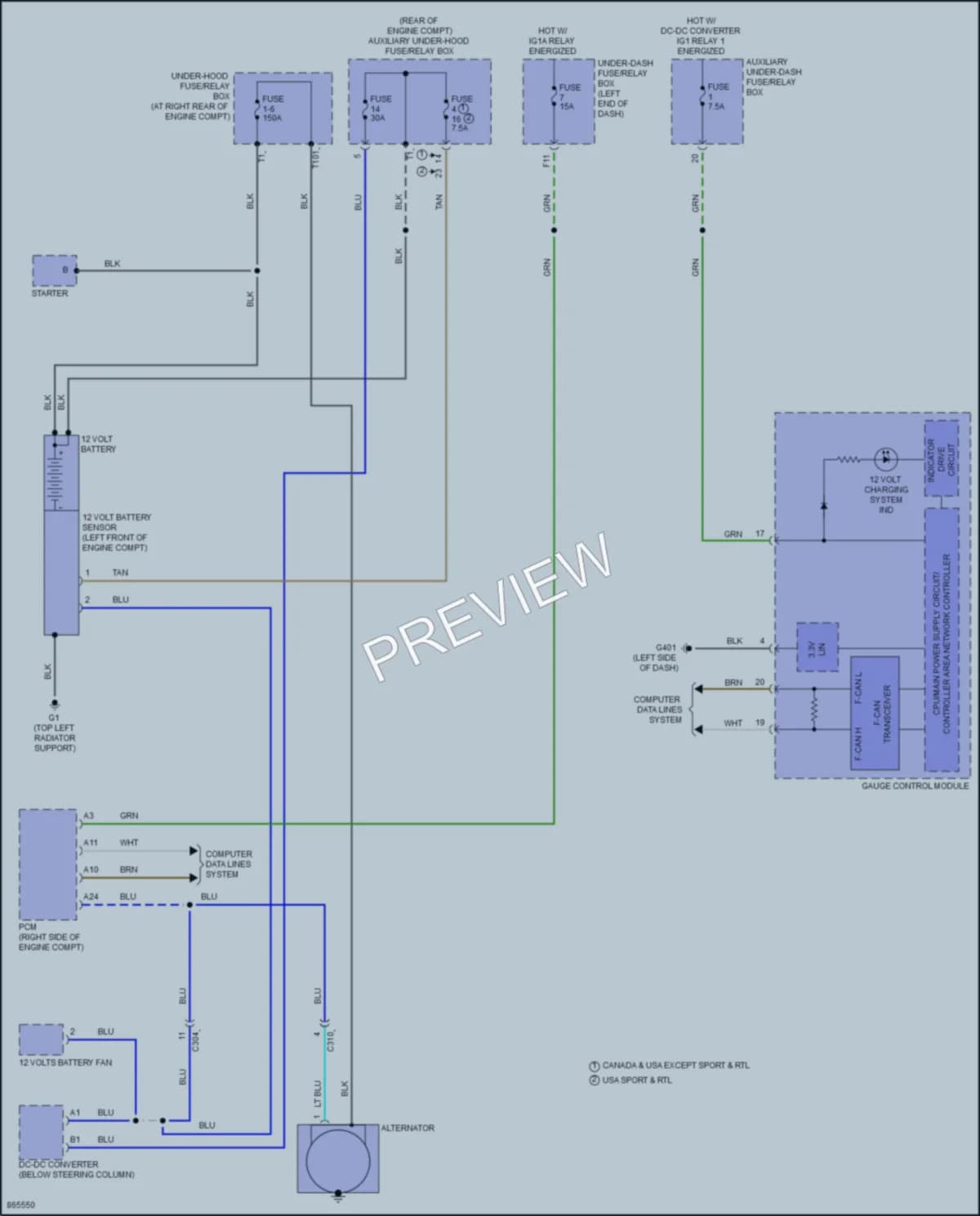 2024 Honda Ridgeline Starting Charging wiring diagram preview