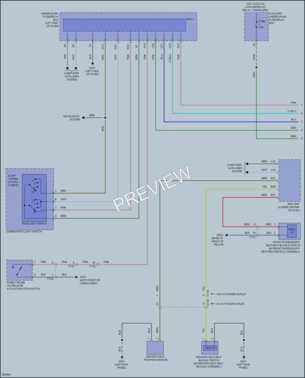 2024 Honda Ridgeline Warning Systems wiring diagram preview