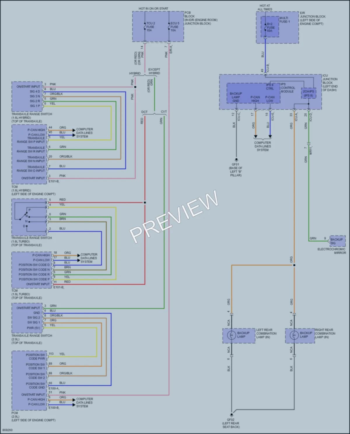 2024 Hyundai ElantraHybrid Exterior Lights wiring diagram preview