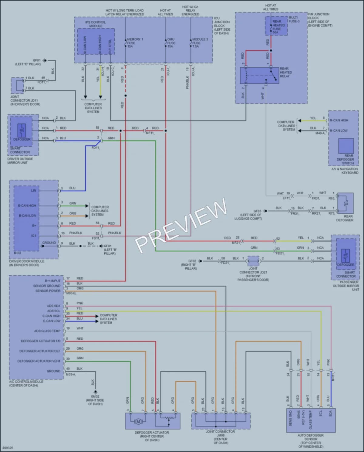 2024 Hyundai Ioniq5 Defoggers wiring diagram preview