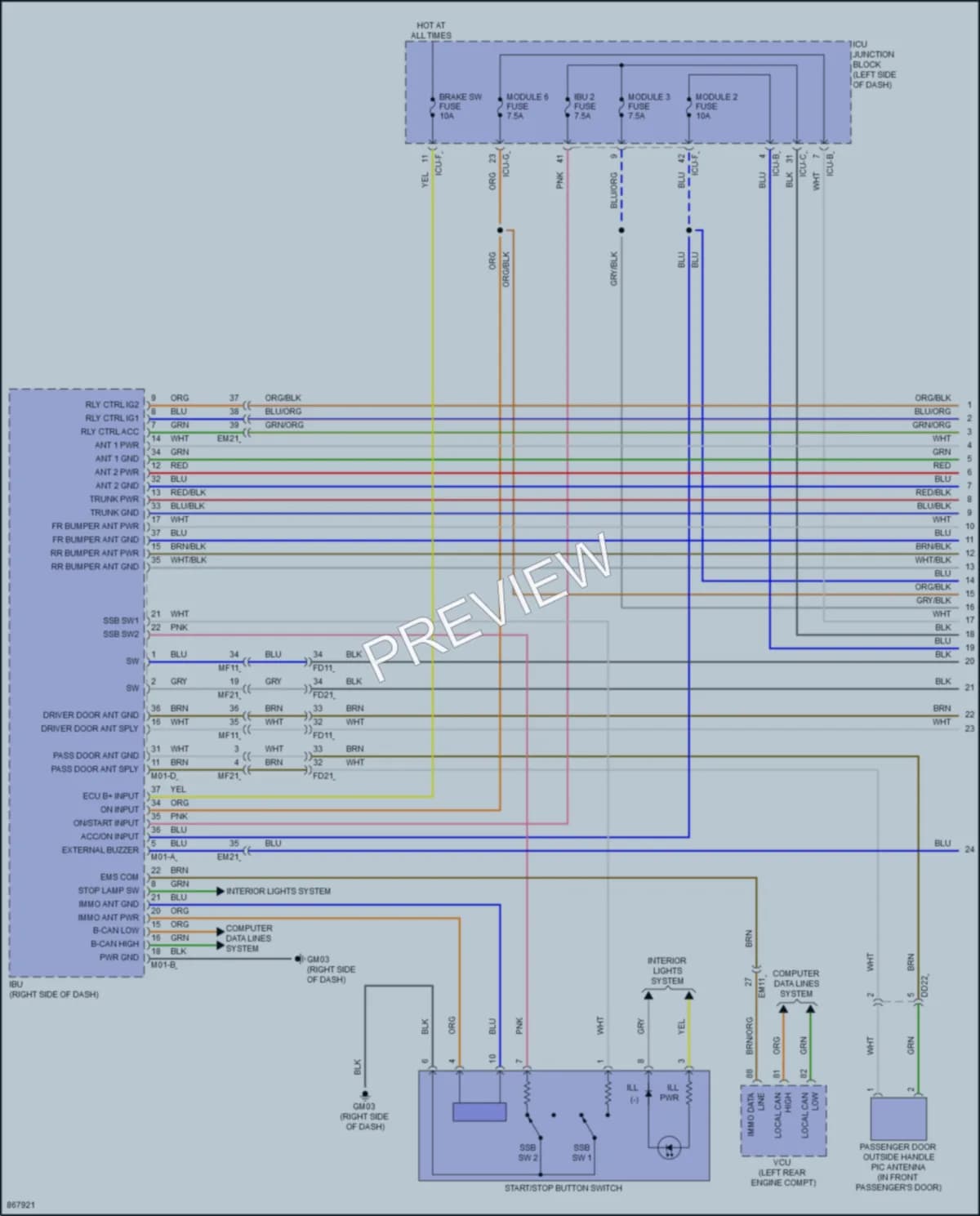 2024 Hyundai Ioniq5 Power Door Locks wiring diagram preview