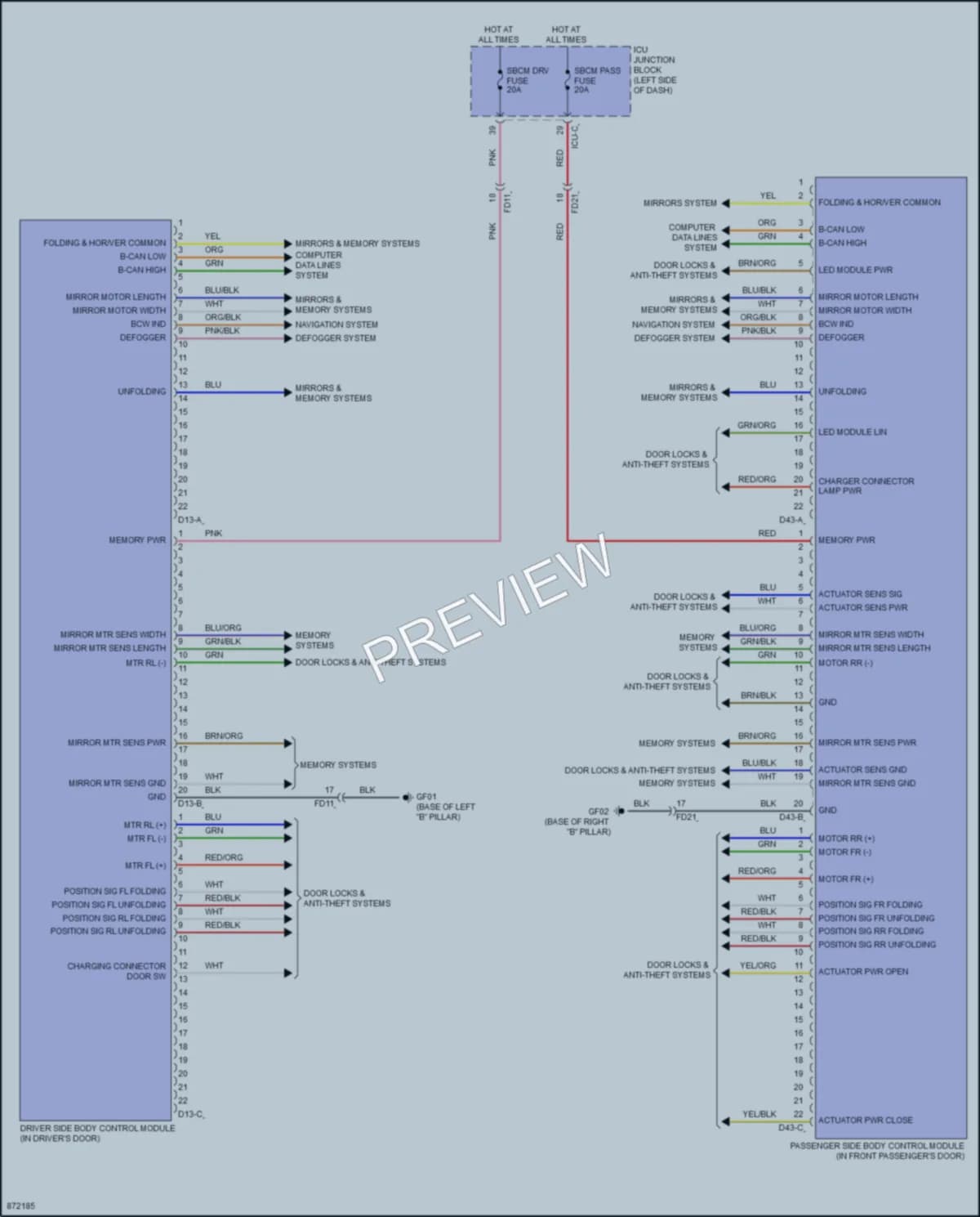 2024 Hyundai Ioniq6 Body Control Modules wiring diagram preview