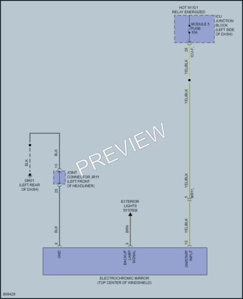 2024 Hyundai Ioniq6 Power Mirrors wiring diagram preview