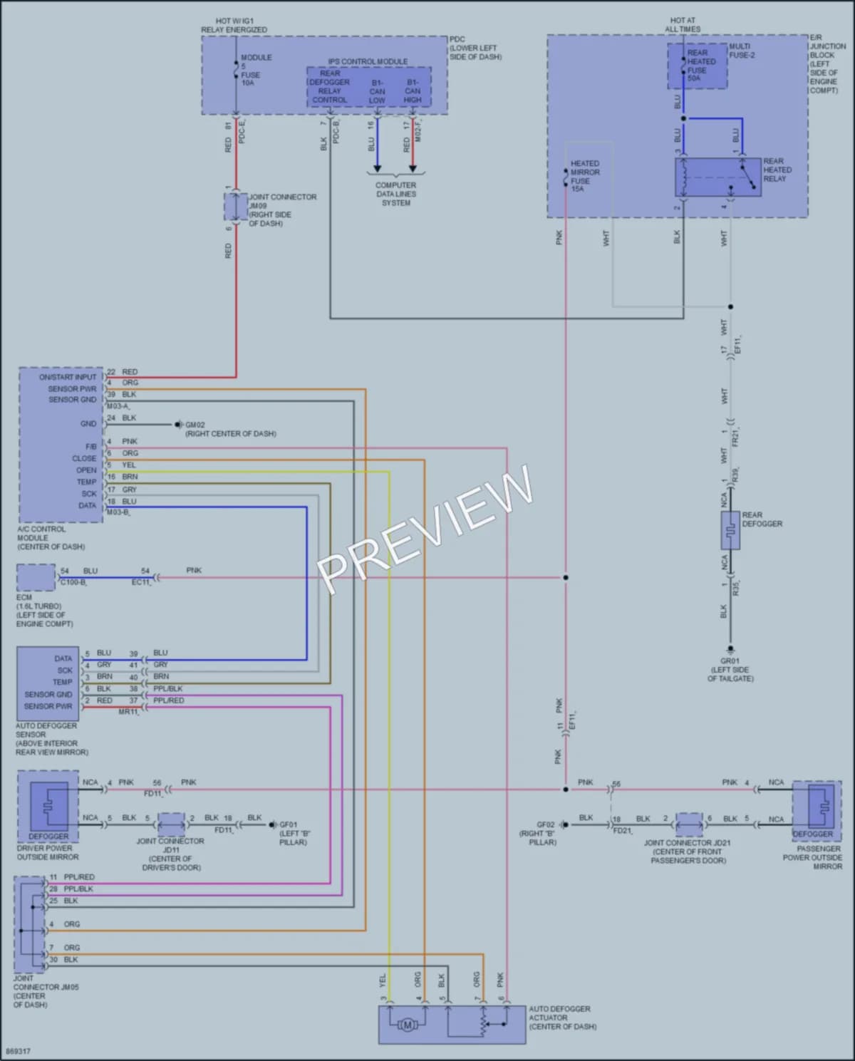 2024 Hyundai Kona Defoggers wiring diagram preview