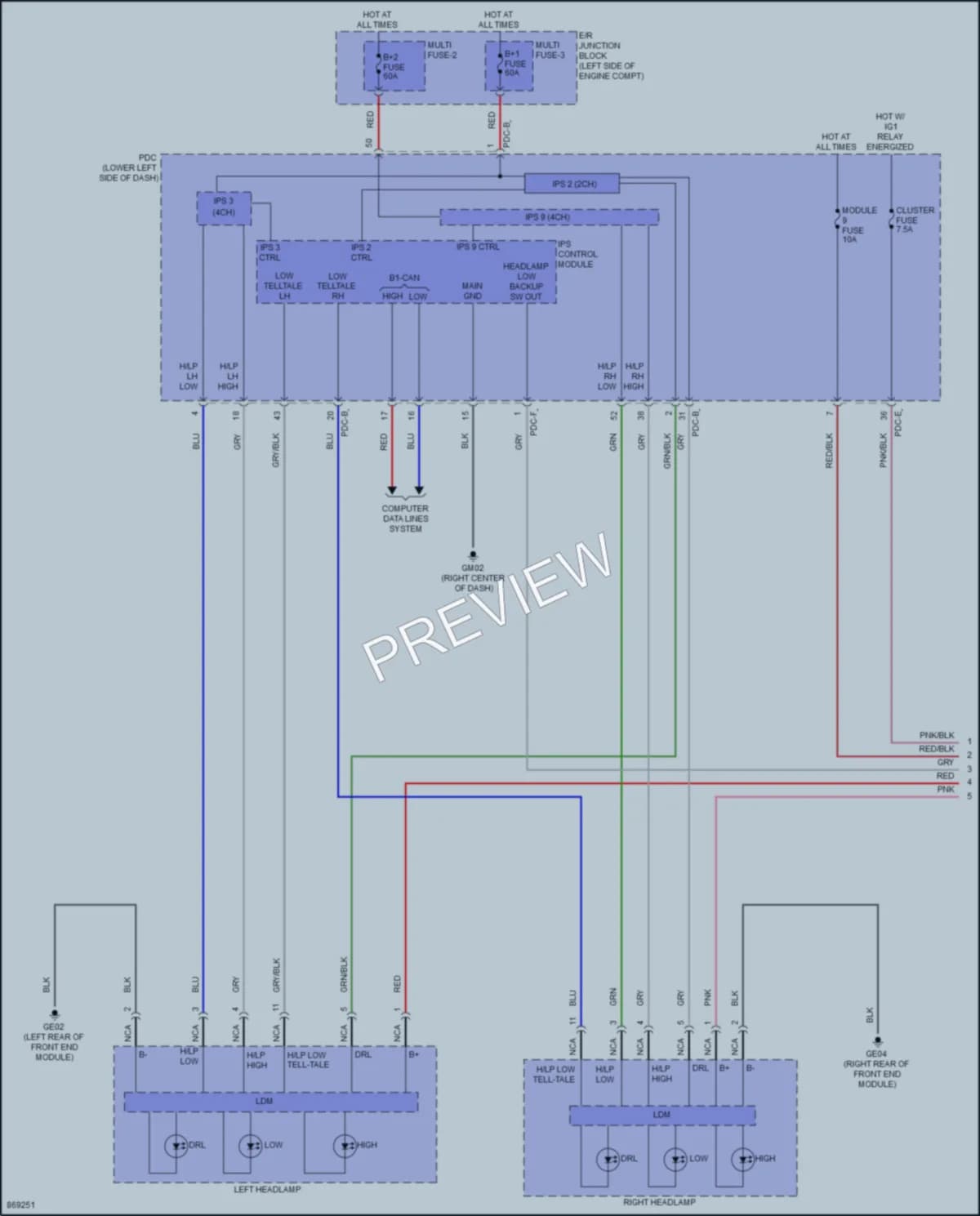 2024 Hyundai Kona Headlights wiring diagram preview