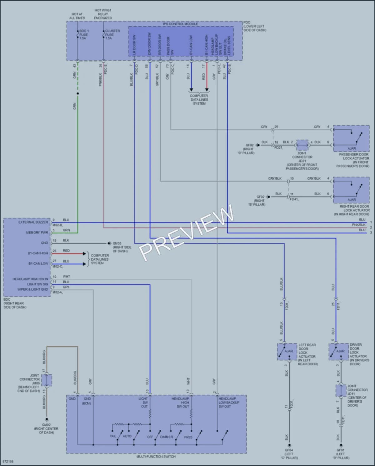 2024 Hyundai Kona Warning Systems wiring diagram preview
