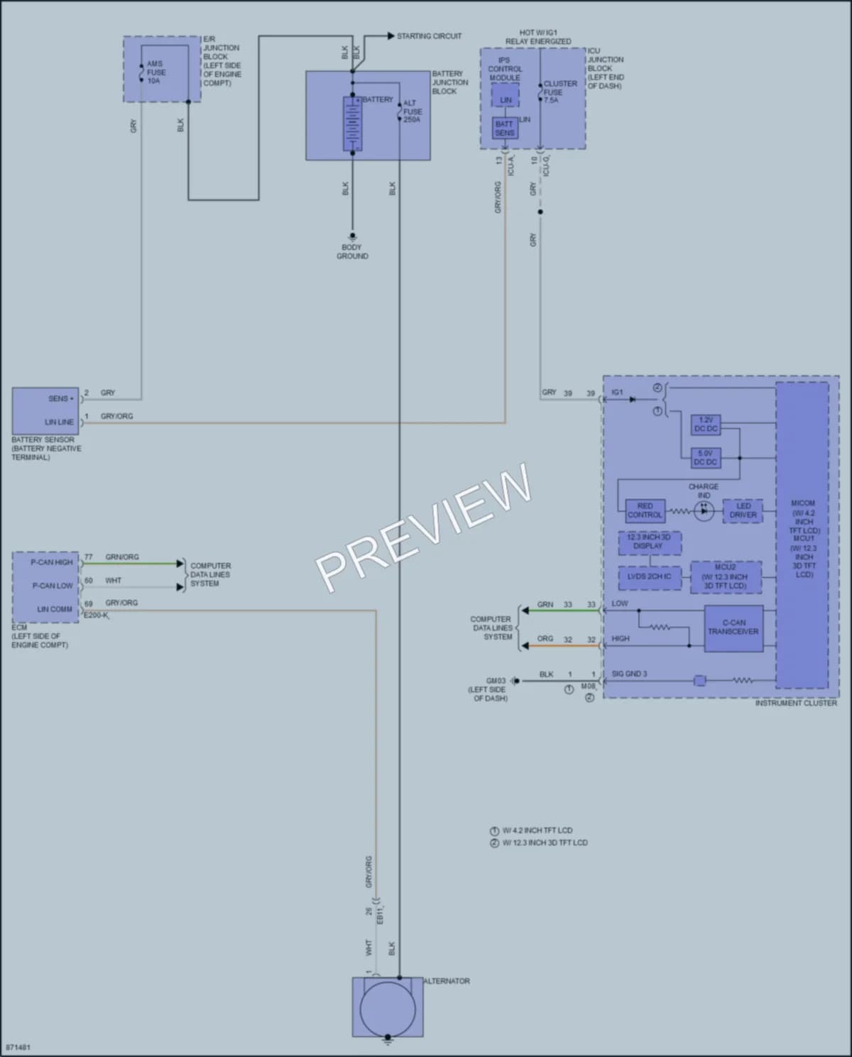2024 Hyundai Palisade Starting Charging wiring diagram preview